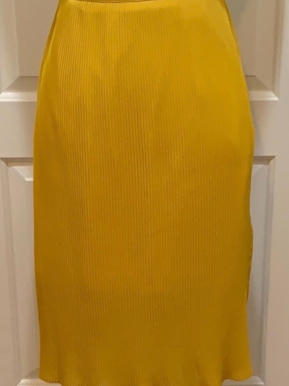 Madewell Broadway & Broome JCrew UK Women's Marigold Yellow Midi Pleated Skirt
